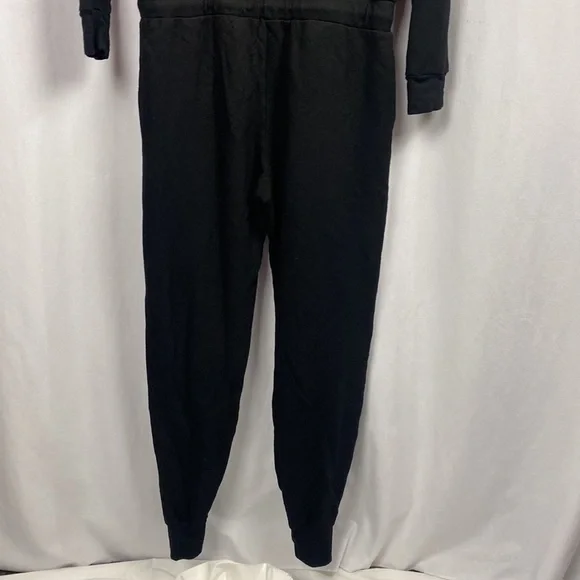 MONROW Revolve Supersoft Fleece Hooded Jumpsuit - Black - Size Small - Picture 13 of 16